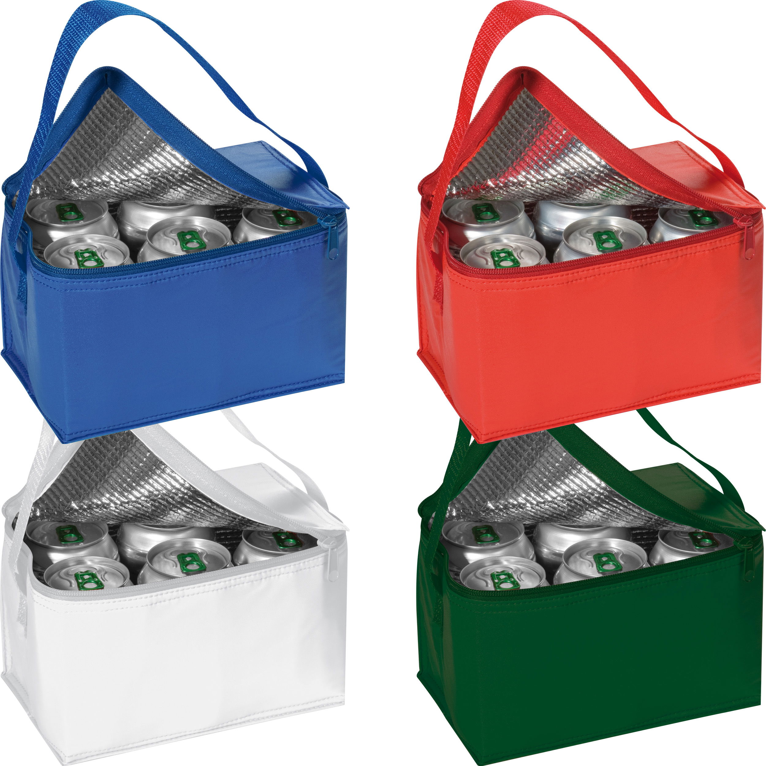 Mini polyester cooler bag for 6 cans