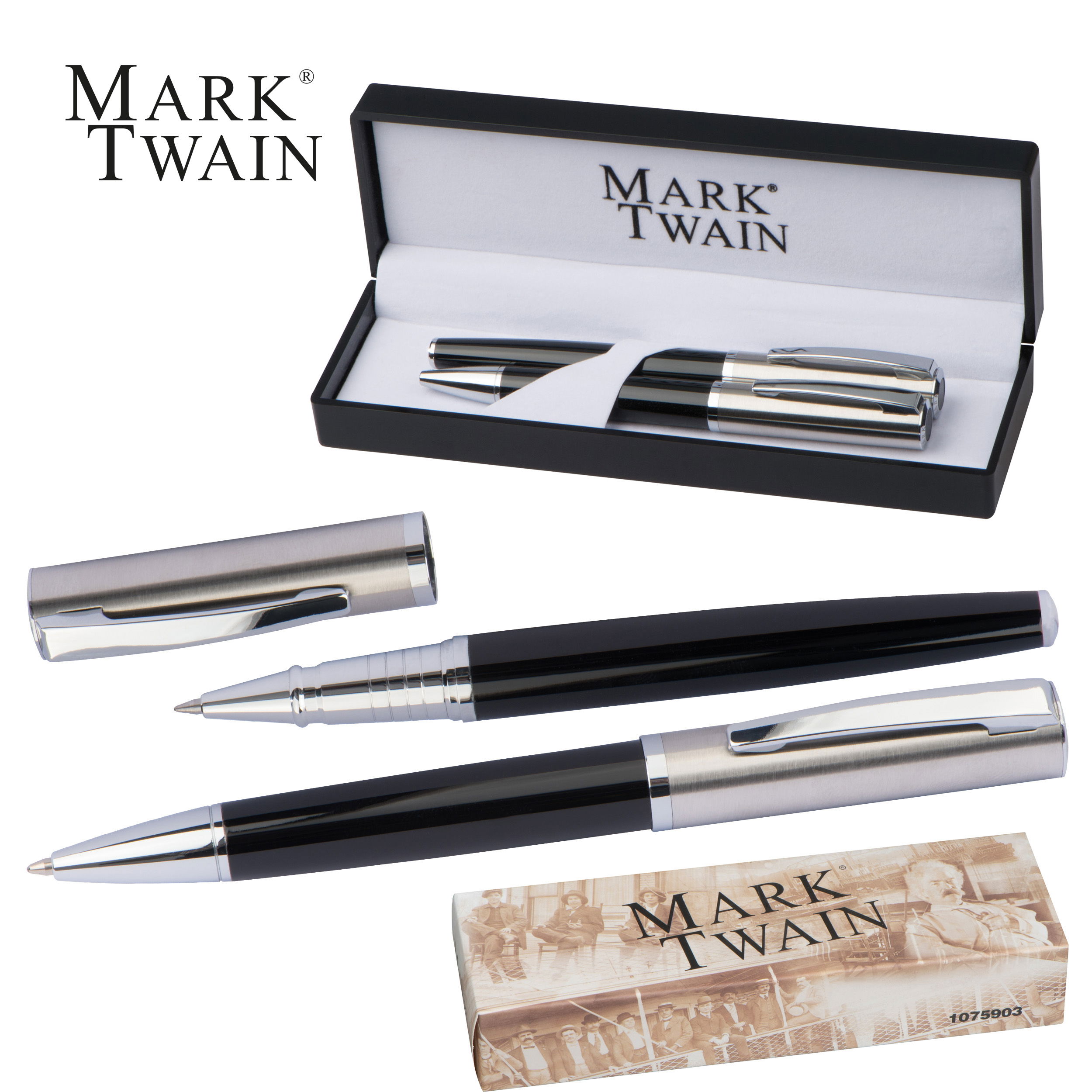 Set d'écriture rollerball et stylo bille