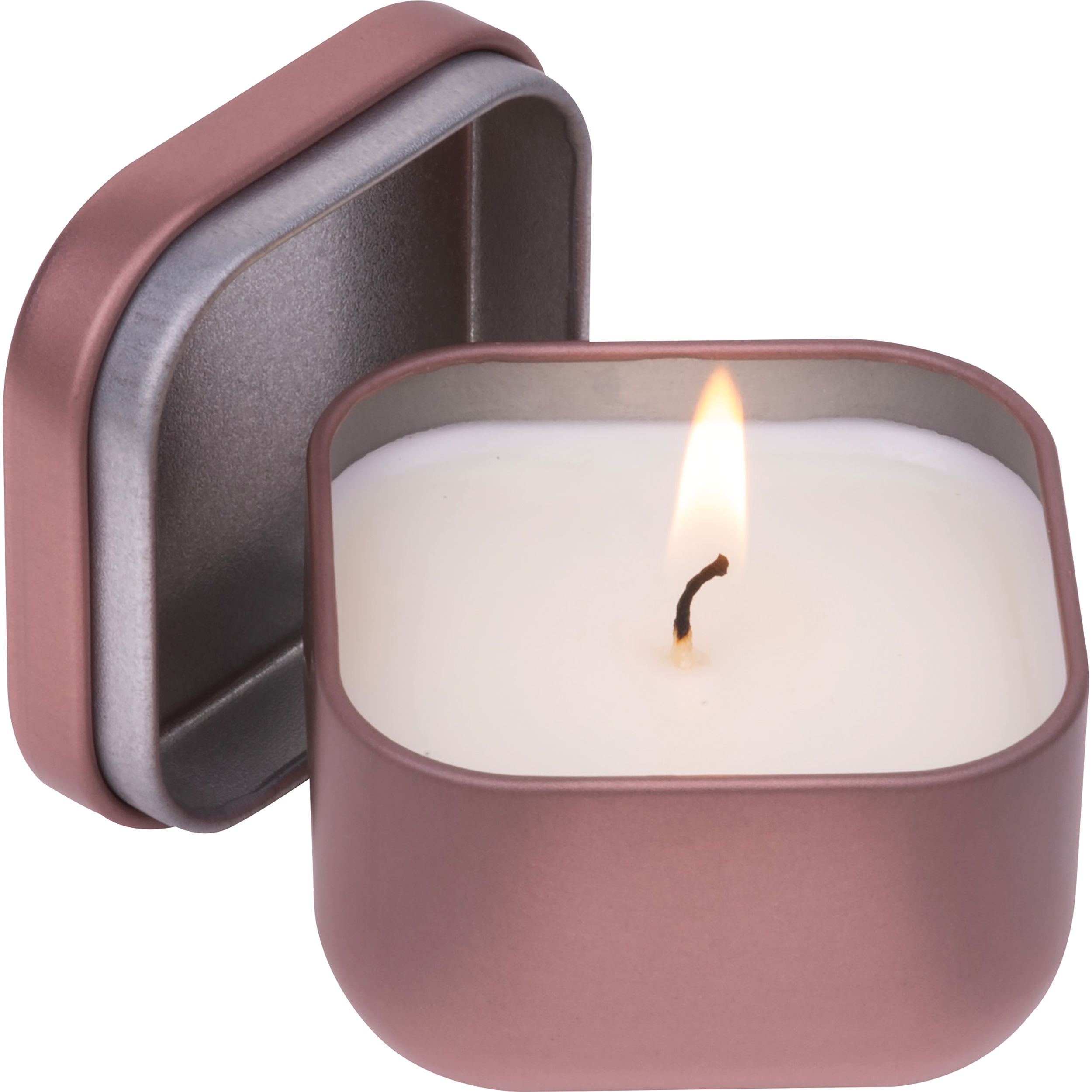 Candle in a metal tin