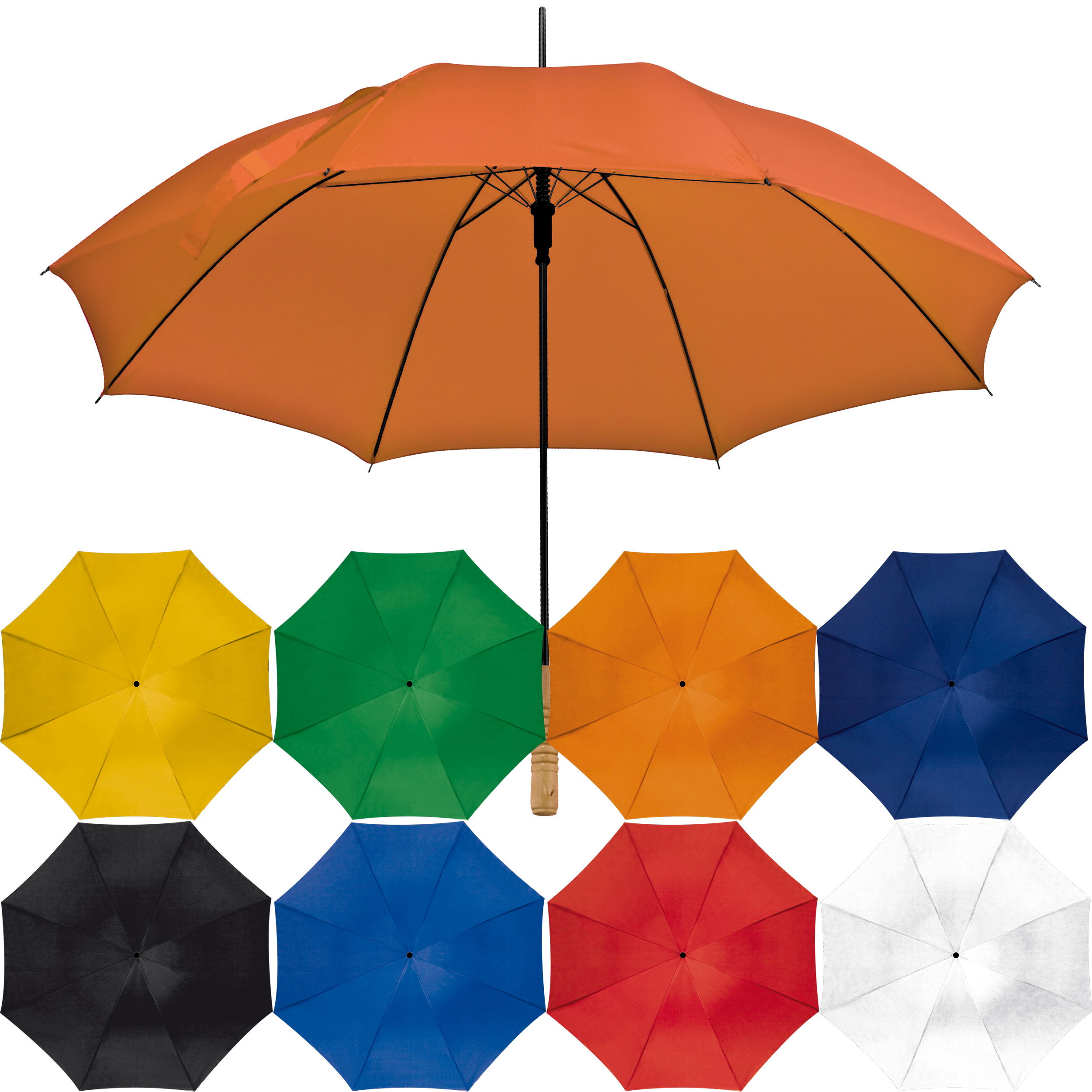 Parapluie automatique avec manche droite