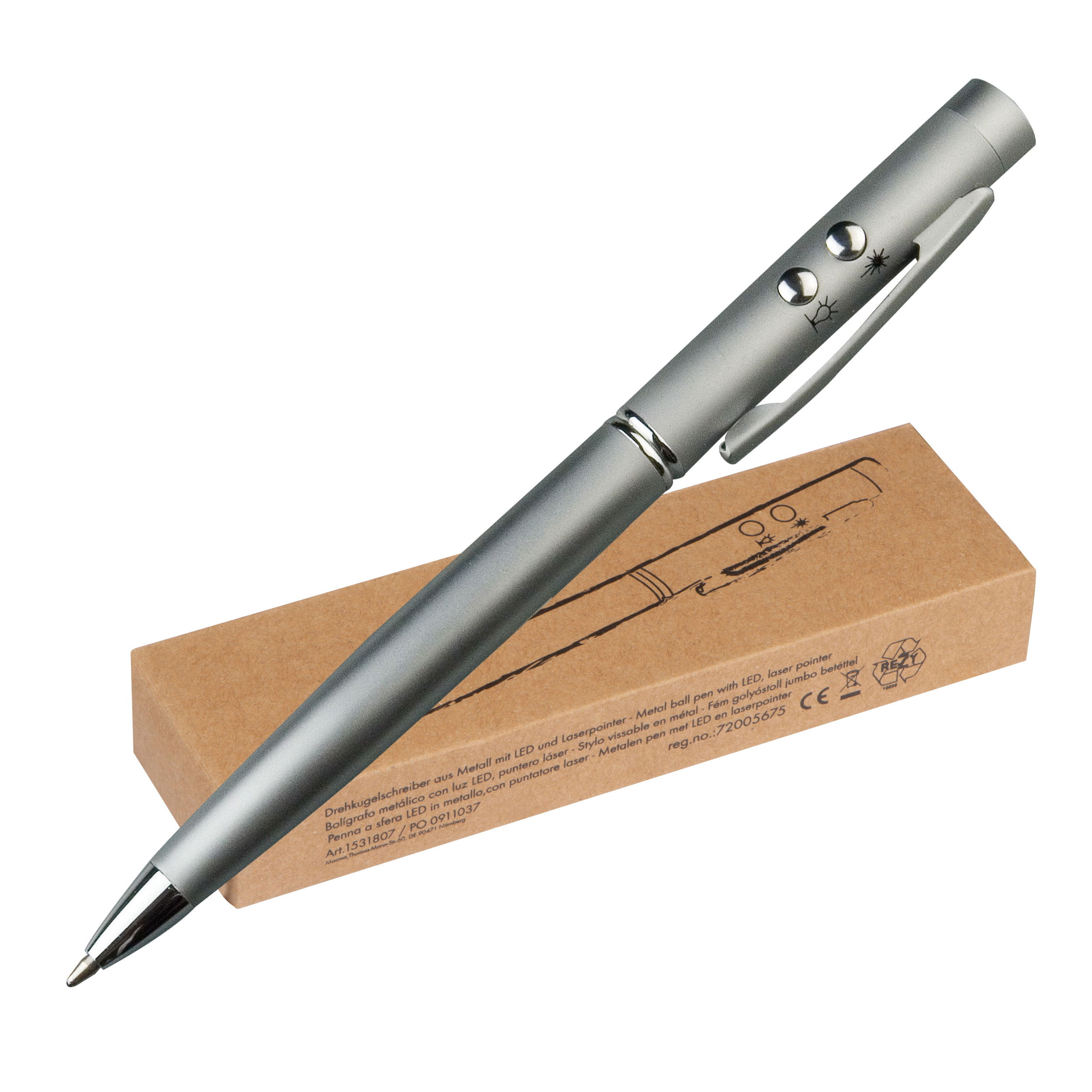 Laserpointer + LED avec stylo