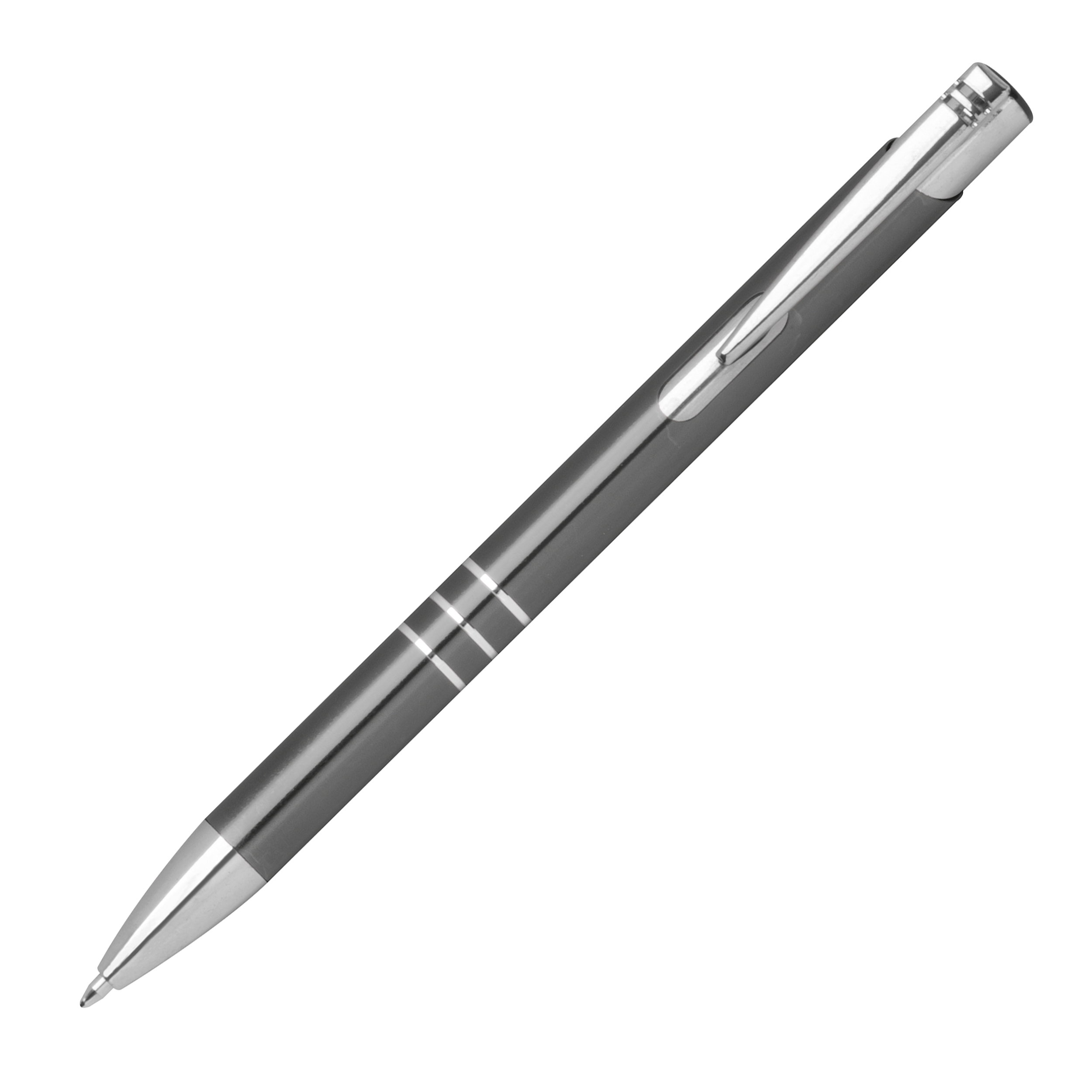 Kugelschreiber aus Metall mit 3 Zierringen ESTEBAN