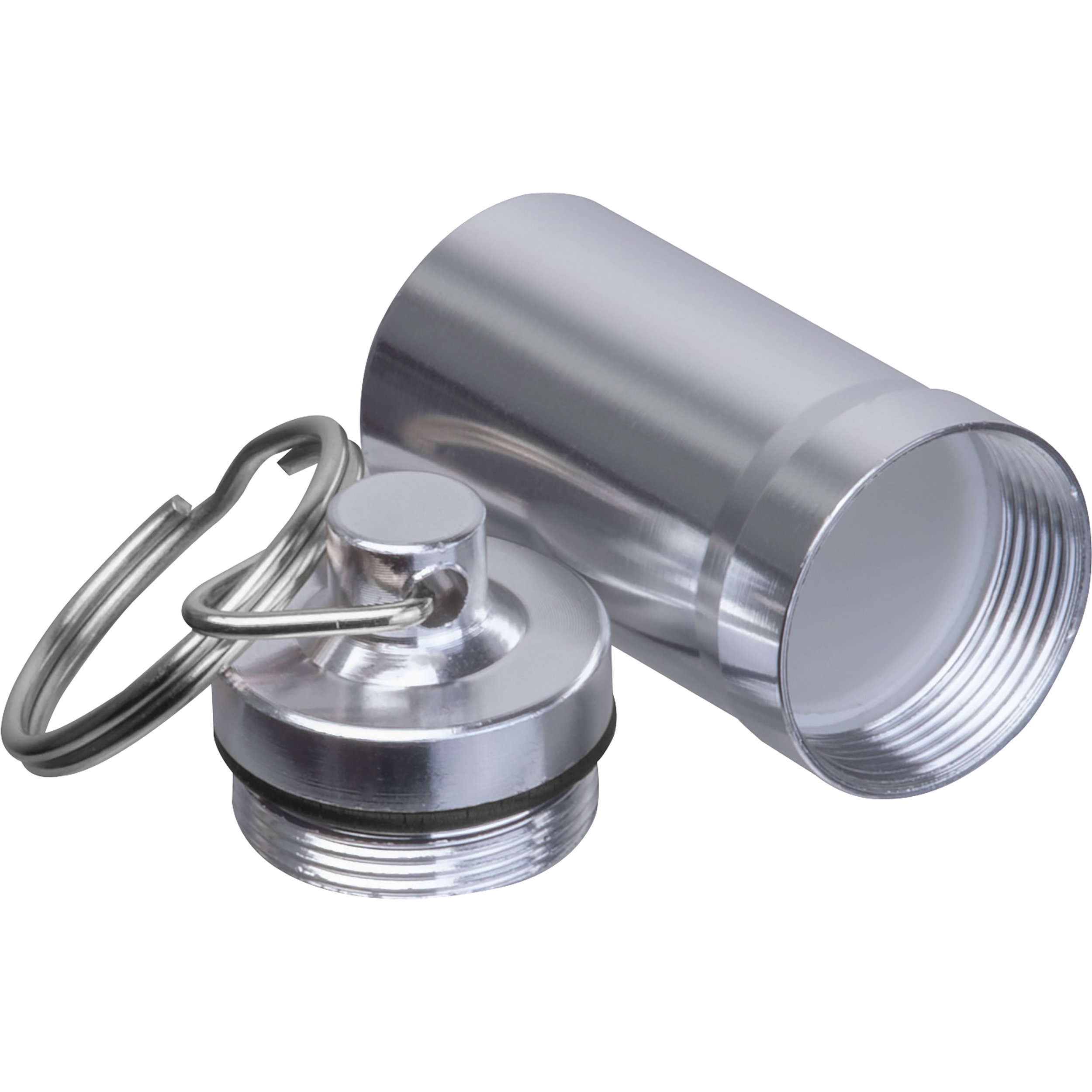 Stainless steel keychain container ALICE | grey/silvergrey | 9535907