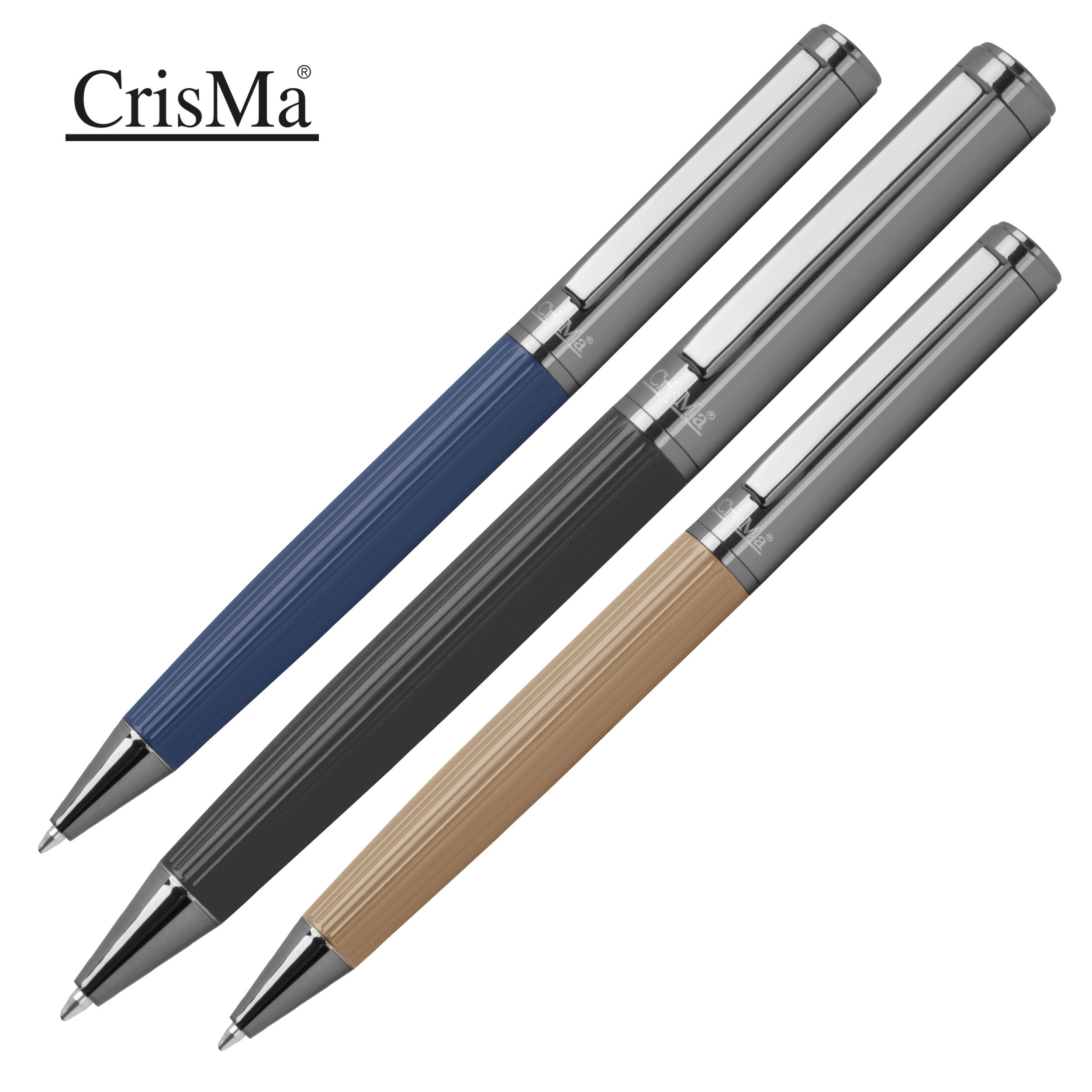 CrisMa Kugelschreiber mit geriffelter Griffzone SIENNA