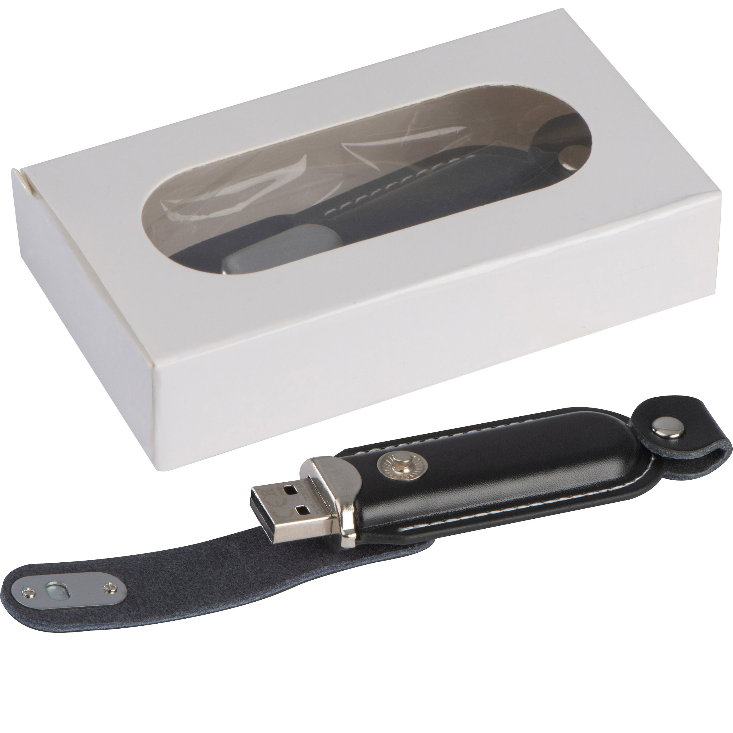 Clé USB avec couvercle en cuir