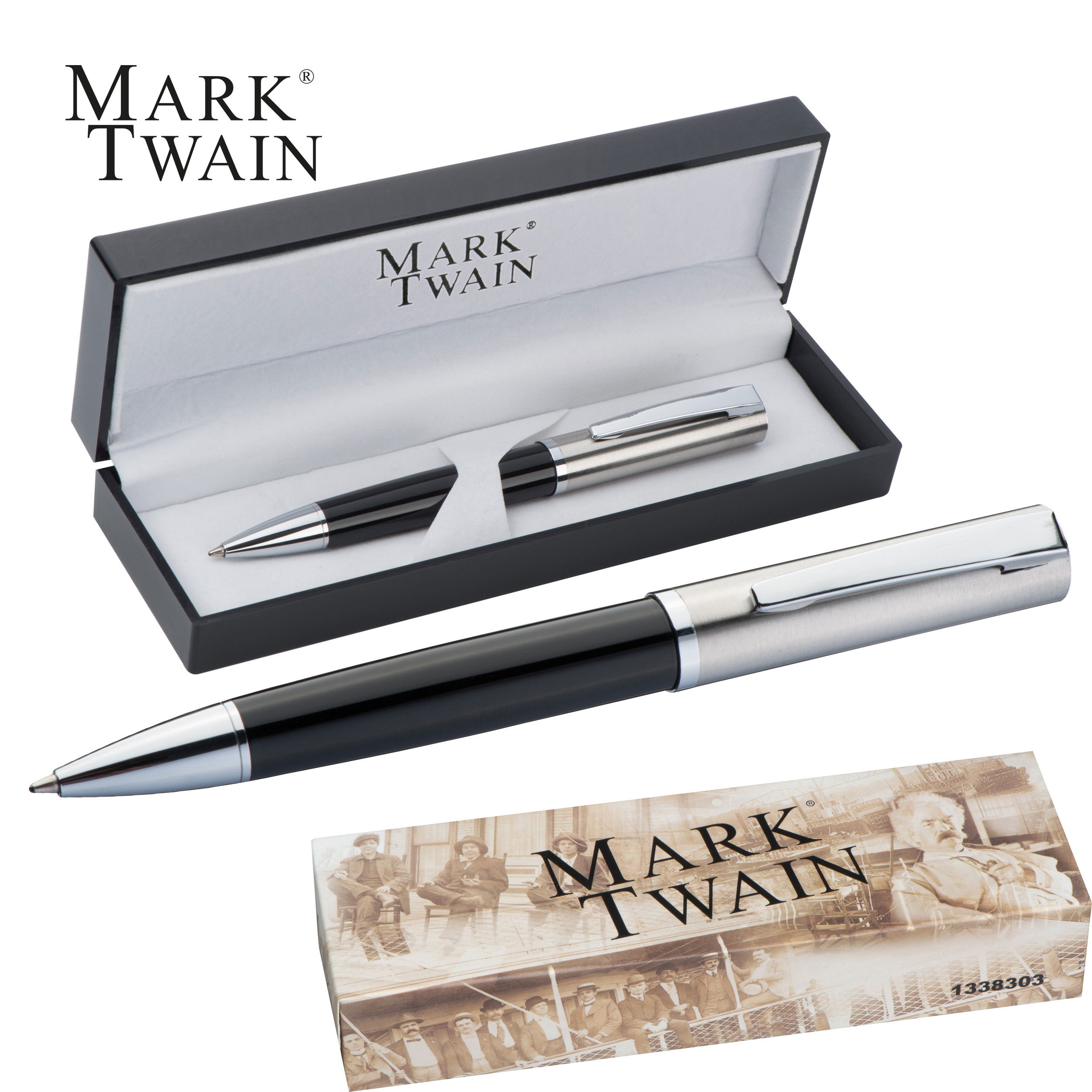 Mark Twain Kugelschreiber in Geschenkbox