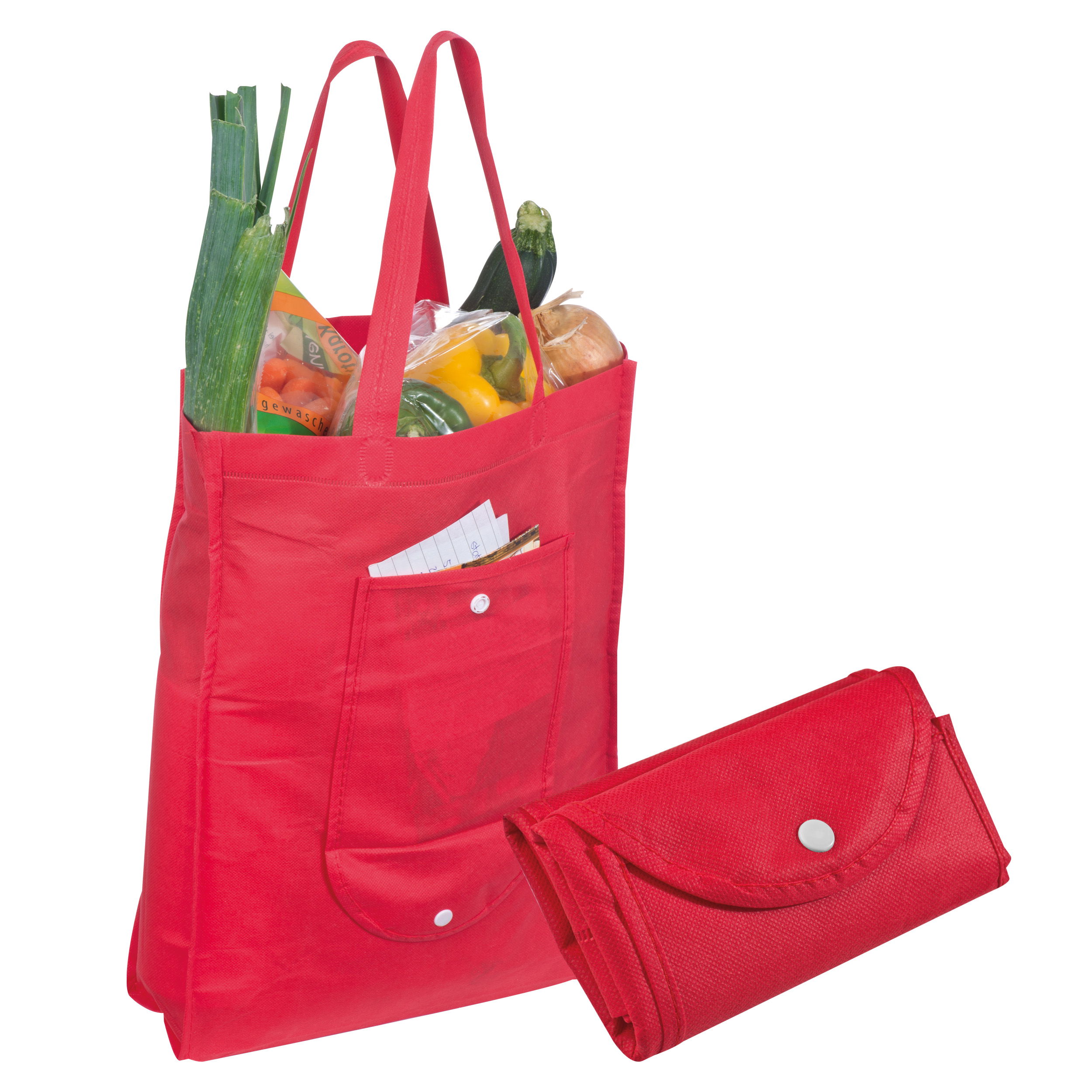Bolsa de compras plegable sin costuras.