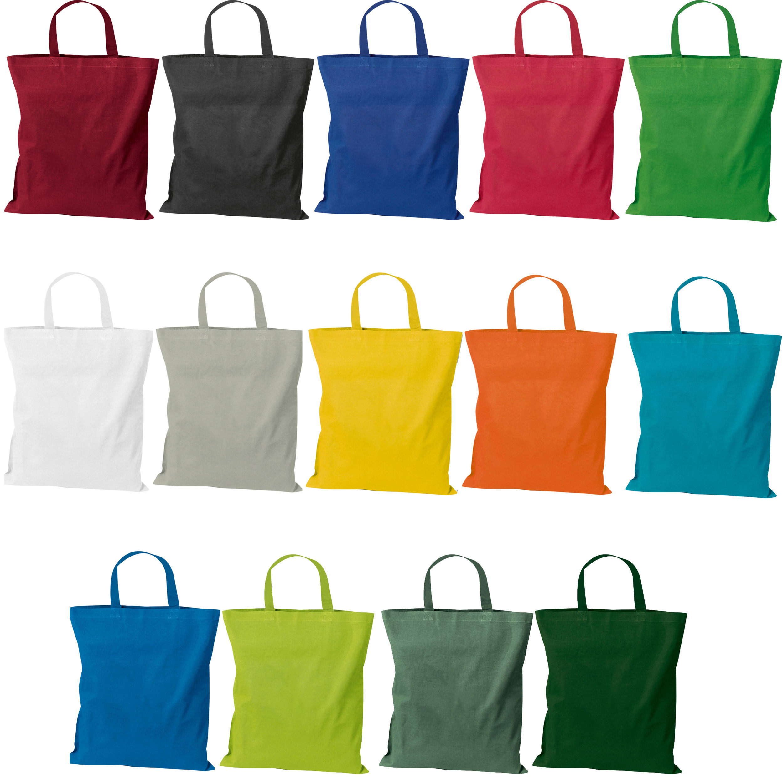 Bolsa de algodón con asas cortas