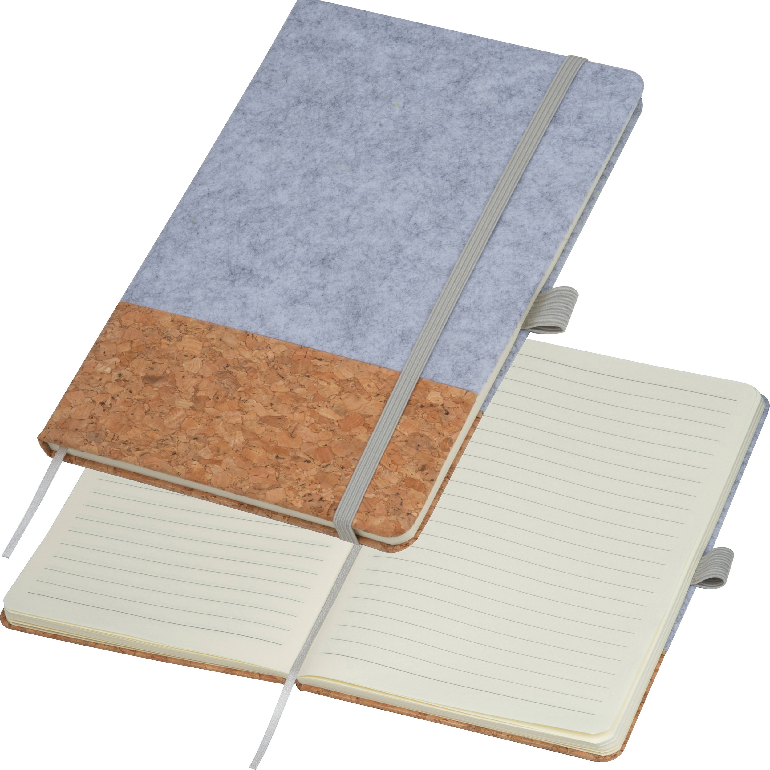 A5 notebook out of cork and felt