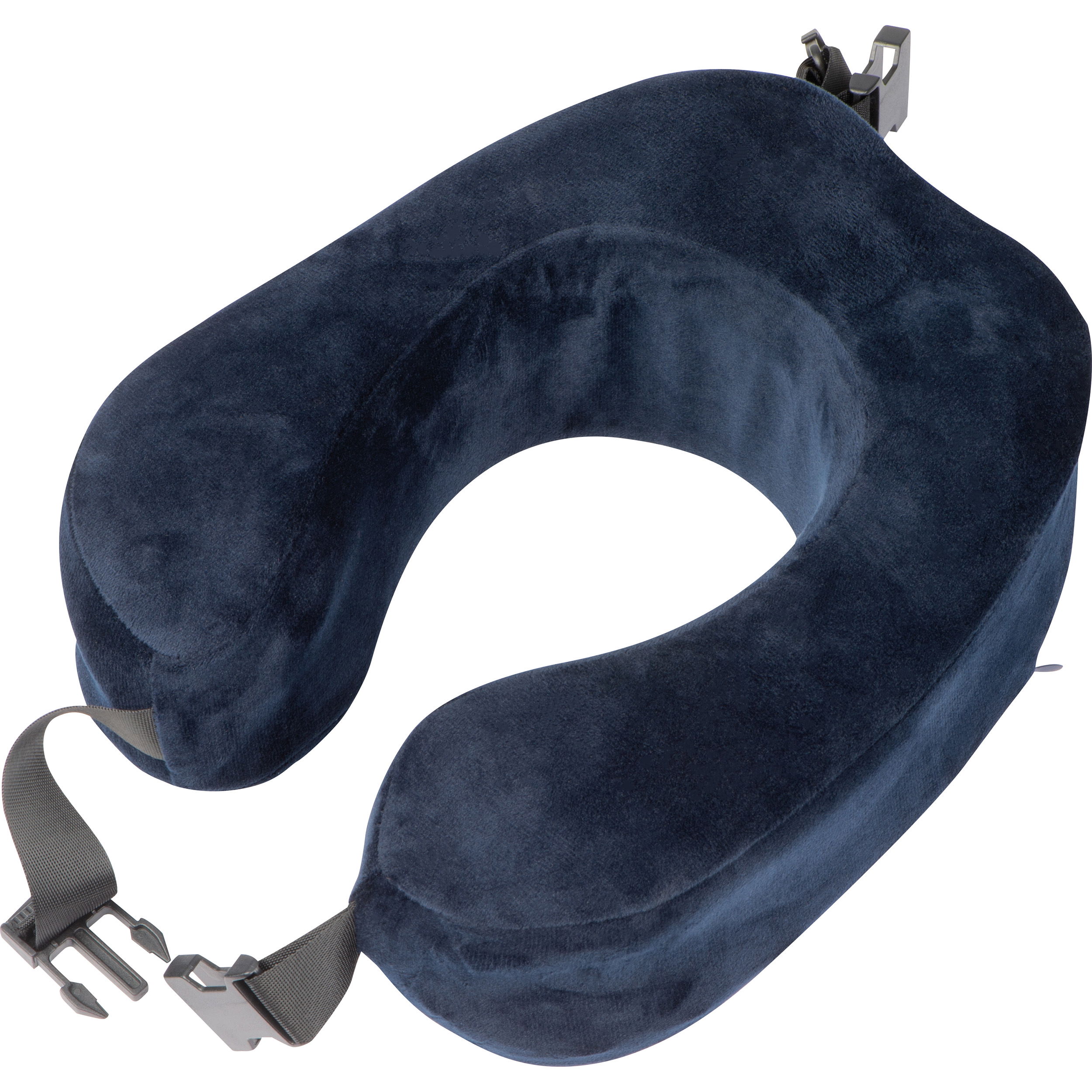 Almohada de cuello de felpa con banda de cierre