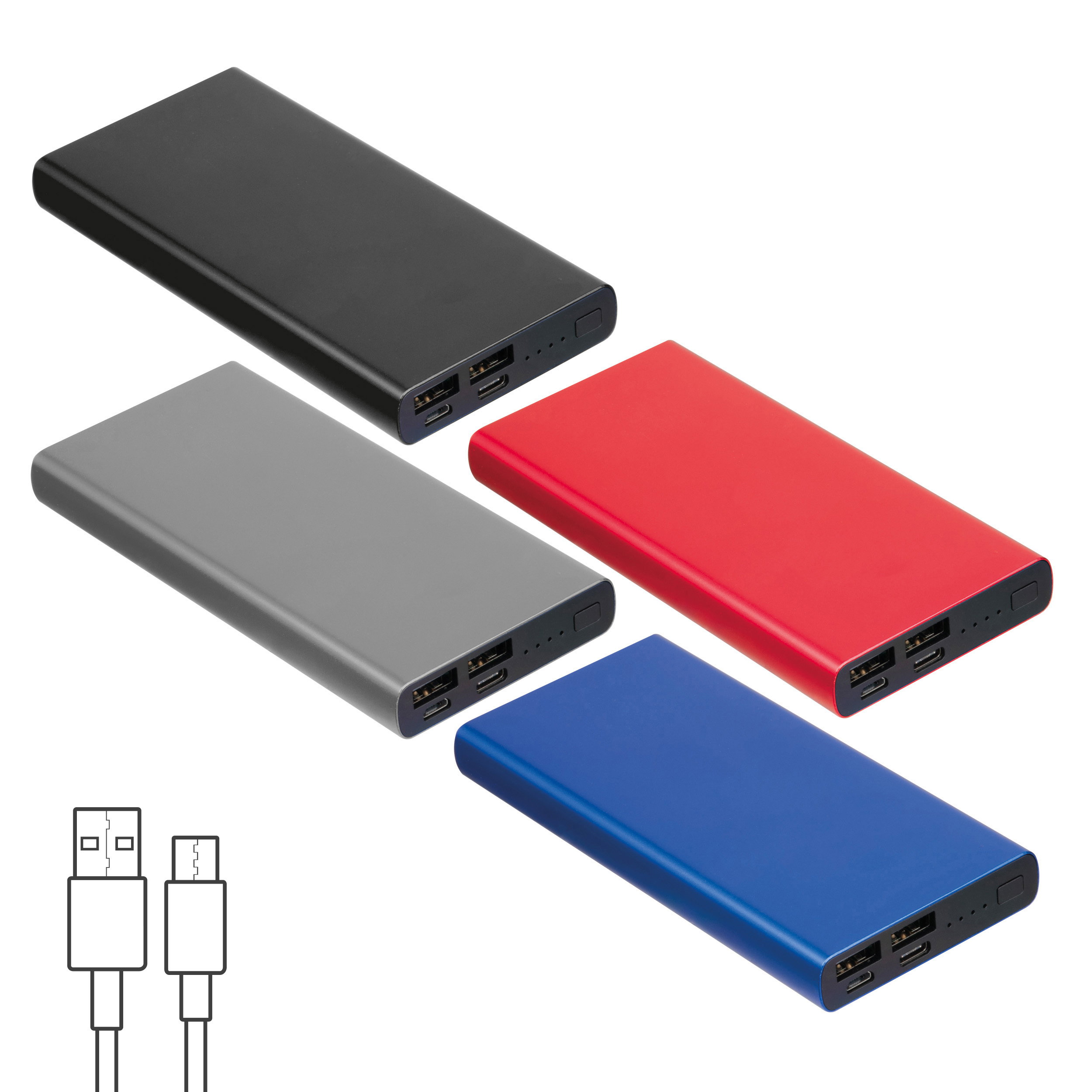 powerbank made from recycled aluminium 10.000 mAh